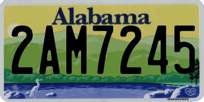 AL license plate 2AM7245