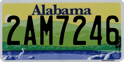 AL license plate 2AM7246