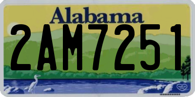 AL license plate 2AM7251