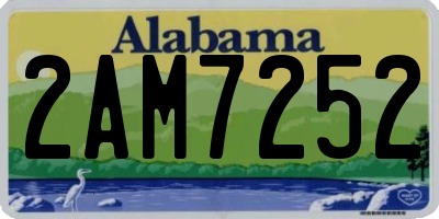 AL license plate 2AM7252