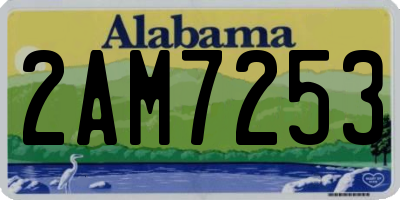 AL license plate 2AM7253