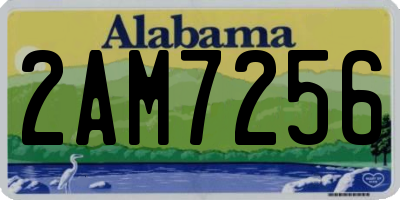 AL license plate 2AM7256