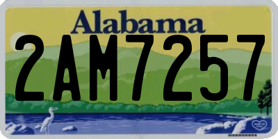 AL license plate 2AM7257