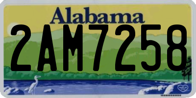AL license plate 2AM7258