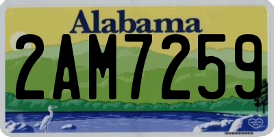 AL license plate 2AM7259