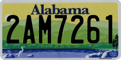 AL license plate 2AM7261