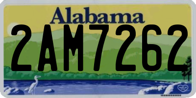 AL license plate 2AM7262