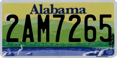 AL license plate 2AM7265