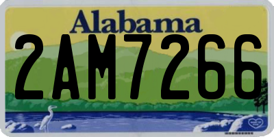 AL license plate 2AM7266