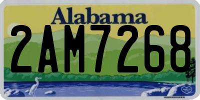 AL license plate 2AM7268