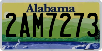 AL license plate 2AM7273
