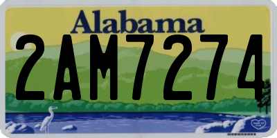 AL license plate 2AM7274
