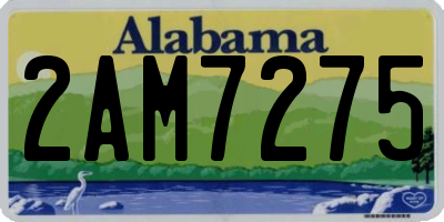 AL license plate 2AM7275