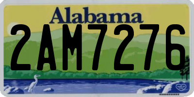 AL license plate 2AM7276