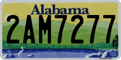 AL license plate 2AM7277
