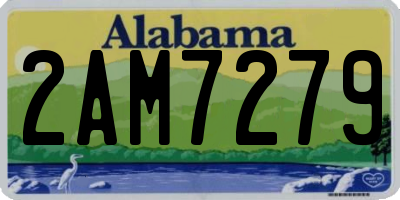 AL license plate 2AM7279