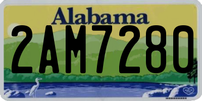 AL license plate 2AM7280