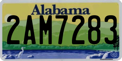 AL license plate 2AM7283
