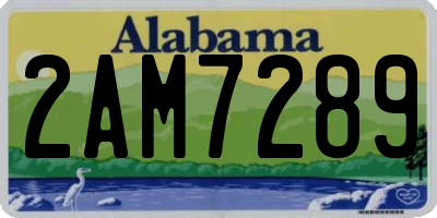AL license plate 2AM7289