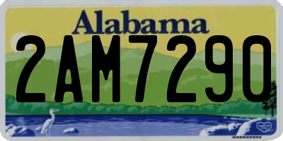 AL license plate 2AM7290