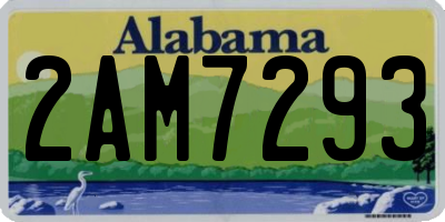 AL license plate 2AM7293