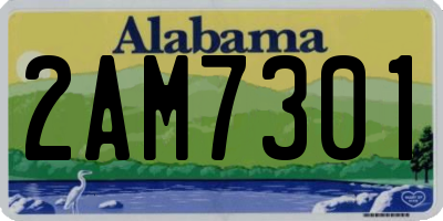 AL license plate 2AM7301