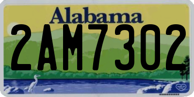 AL license plate 2AM7302