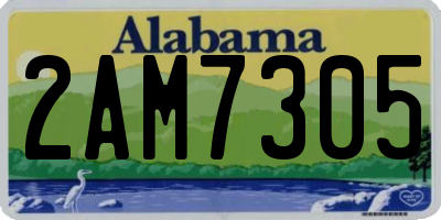 AL license plate 2AM7305