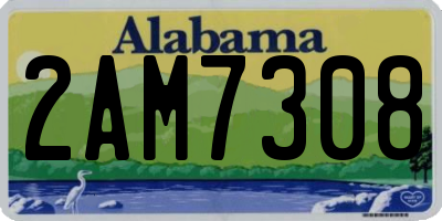 AL license plate 2AM7308