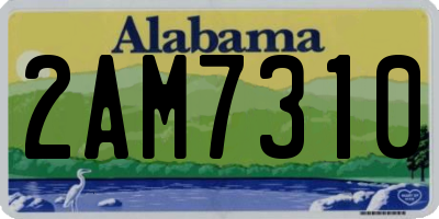 AL license plate 2AM7310