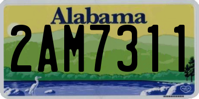 AL license plate 2AM7311