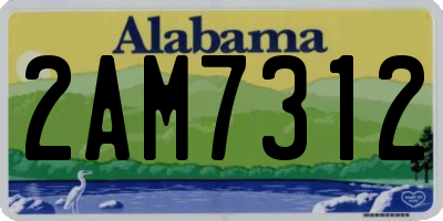 AL license plate 2AM7312