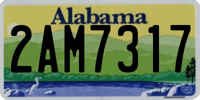 AL license plate 2AM7317