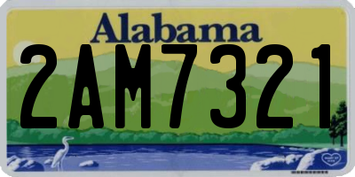 AL license plate 2AM7321