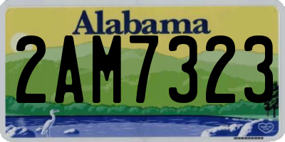 AL license plate 2AM7323