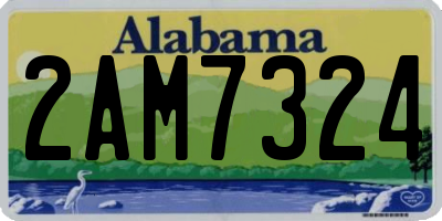 AL license plate 2AM7324