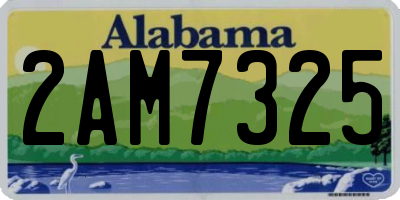 AL license plate 2AM7325