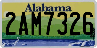 AL license plate 2AM7326