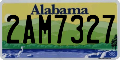 AL license plate 2AM7327