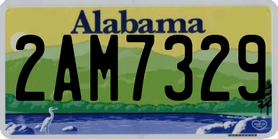 AL license plate 2AM7329
