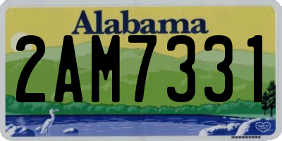 AL license plate 2AM7331