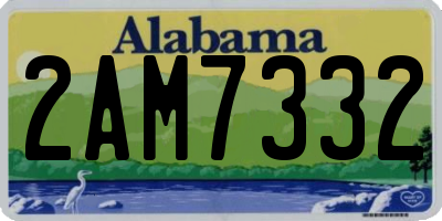 AL license plate 2AM7332