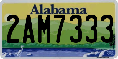 AL license plate 2AM7333