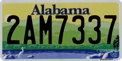 AL license plate 2AM7337