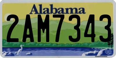 AL license plate 2AM7343