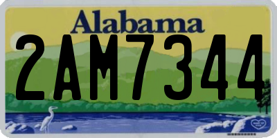 AL license plate 2AM7344