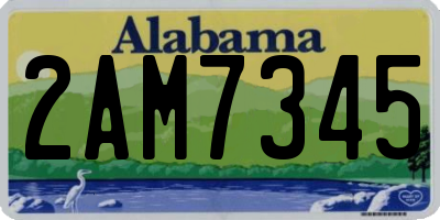 AL license plate 2AM7345