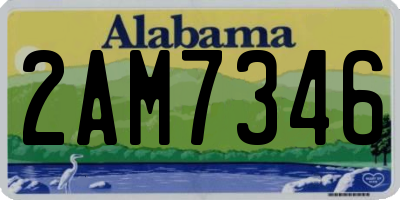 AL license plate 2AM7346