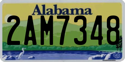 AL license plate 2AM7348