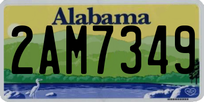 AL license plate 2AM7349